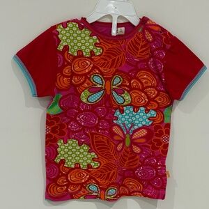 Me Too Red and Orange Kids Floral Tee